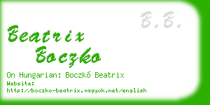 beatrix boczko business card